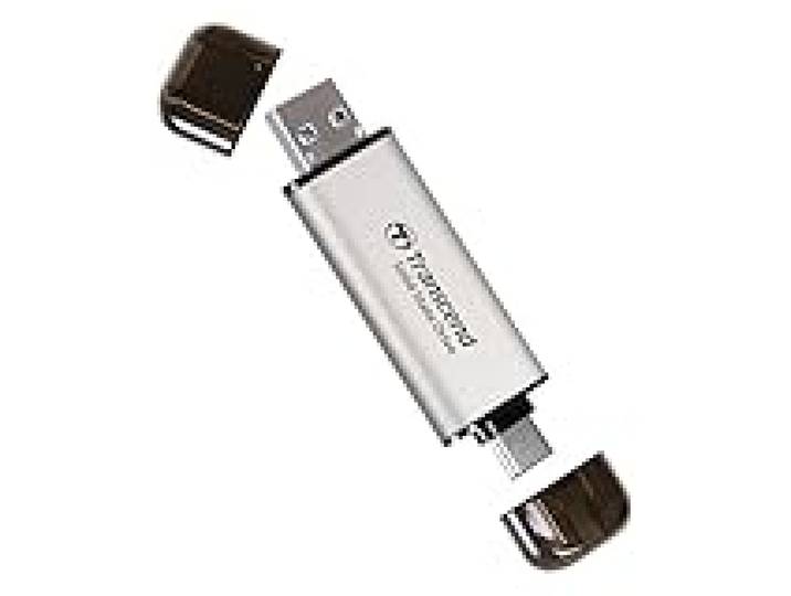 Transcend 2To ESD310 Clé USB SSD Portable Double, 1050 Mo/s, USB-A+C