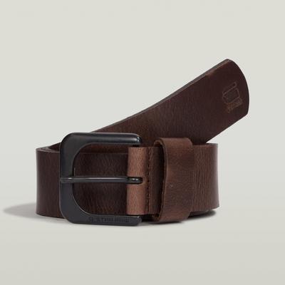 Ledergürtel G-STAR "Zed Belt", Herren, Gr. 105, braun (dk braun, bla), Leder, Gürtel Ledergürtel