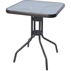 Mojawo, Gartentisch + Balkontisch, 4-tlg. Bistro Garnitur Balkonset Garnitur Tisch + 3 Stapelstühle (60 x 60 x 70 cm)
