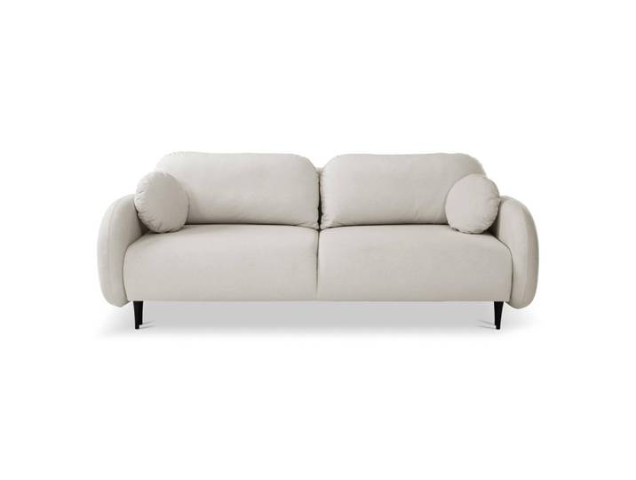Masseno Bettsofa Agio Beige Plüsch-Stoff mit Schlaffunktion, Holz, 232x95x109 cm, Babymöbel & Kindermöbel, Kinderzimmer & Jugendzimmer, Schlafsofas
