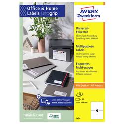 Avery-Zweckform 6124 Universal-Etiketten 105 x 148 mm Papier Weiß 40 St. Permanent haftend Tintenstrahldrucker, Laserdrucker, Farblaserdrucker, Kopierer,