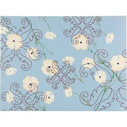 Fusion Tellerunterlage 33 x 44 cm mit Blumenmuster himmelblau