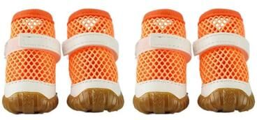 Inspire Select Breathable Dog Mesh Shoes Anti Slip Summer Pet Shoes For Small Dogs, Puppies & Cats orange s