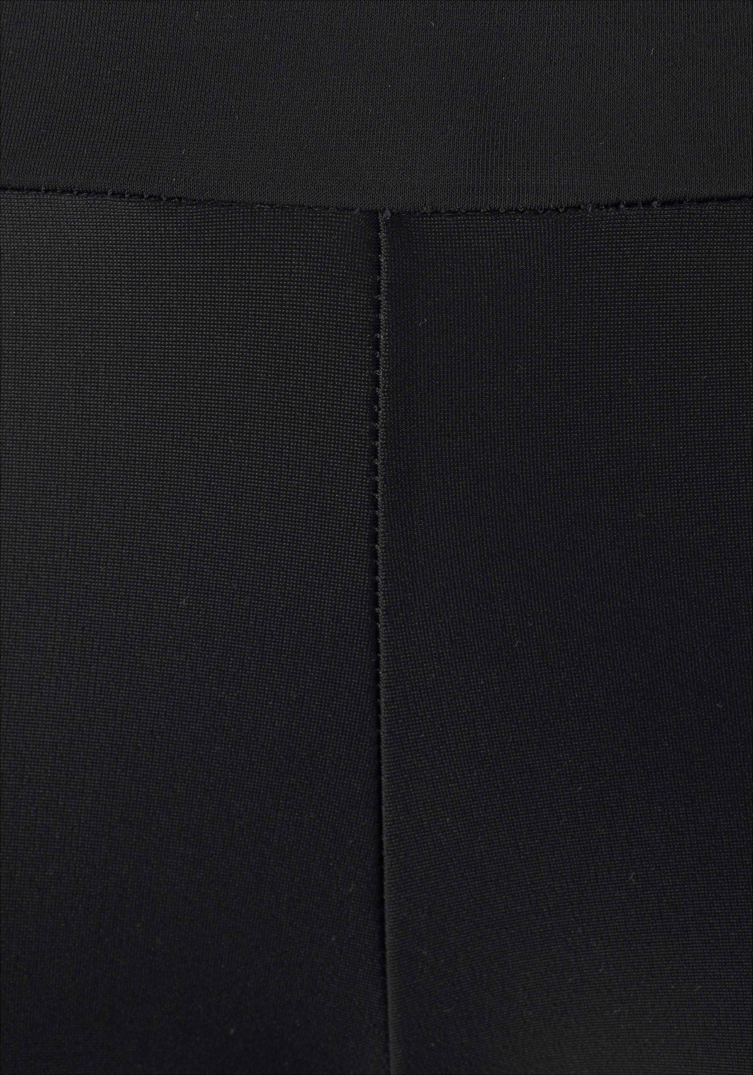 Bade-Capri LASCANA, Damen, Gr. 42, N-Gr, schwarz, Polyamid, unifarben, Badehosen Bade-Capri, mit elastischem Bündchen schwarz 42, N-Gr