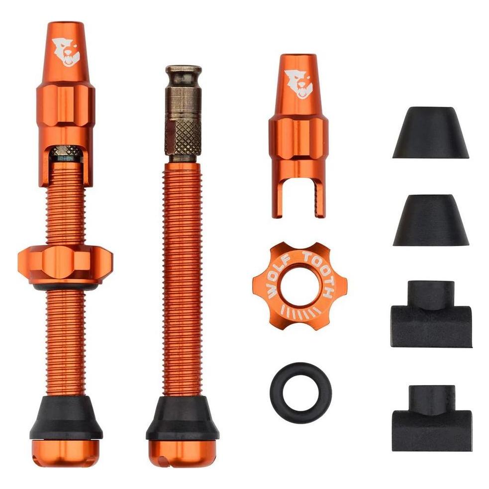 Wolf Tooth Tubeless Valve Stem Ventile, Clik Valve, 44mm, 2 Stk., orange (58324601)