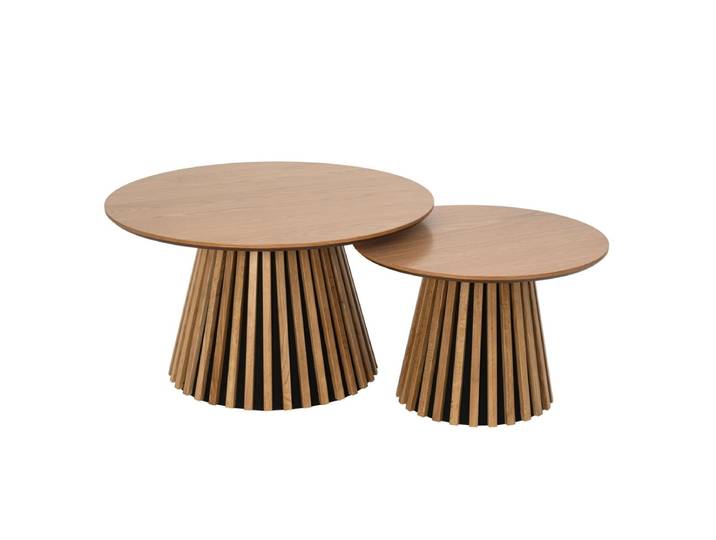 Couchtisch 2er Set Svendborg ø60/80 cm - Wildeiche