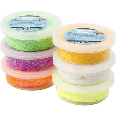Creativ Company Foam Clay® , Frühlingsfarben, 6x14 g