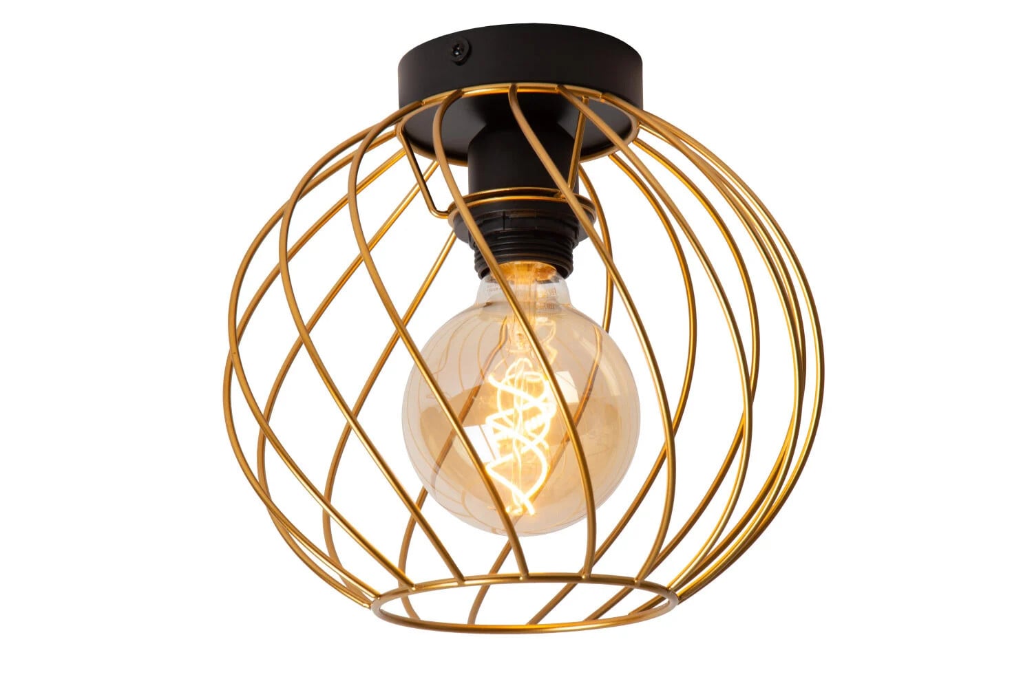 Lucide DANZA Plafondlamp Mat Goud / Messing - Ø 25 cm