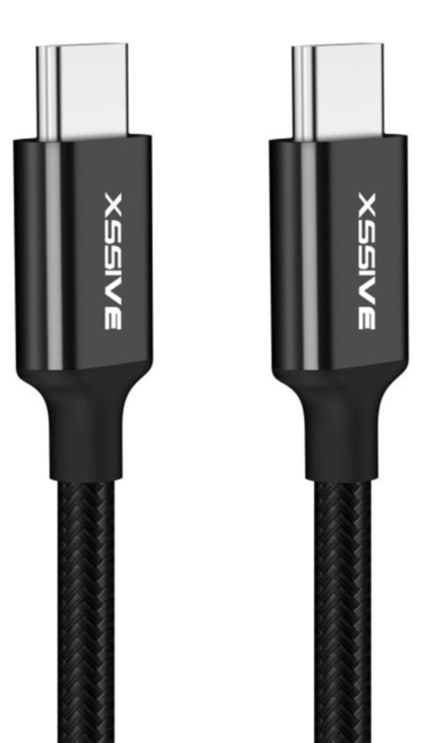Cofi Gevlochten USB-C naar USB-C datakabel, 3 meter