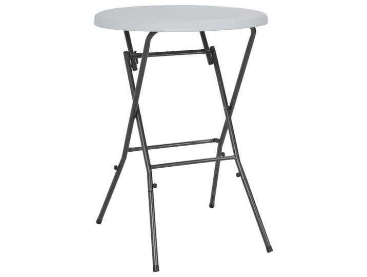 Table de bar pliante, blanche, 80 x 110 cm, HDPE, table de jardin moderne imperméable, table de patio en bois, table de loisirs pour cour (table uniquement)