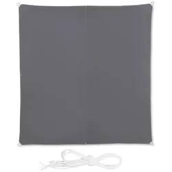 Relaxdays Sonnensegel Quadrat in Grau Grau