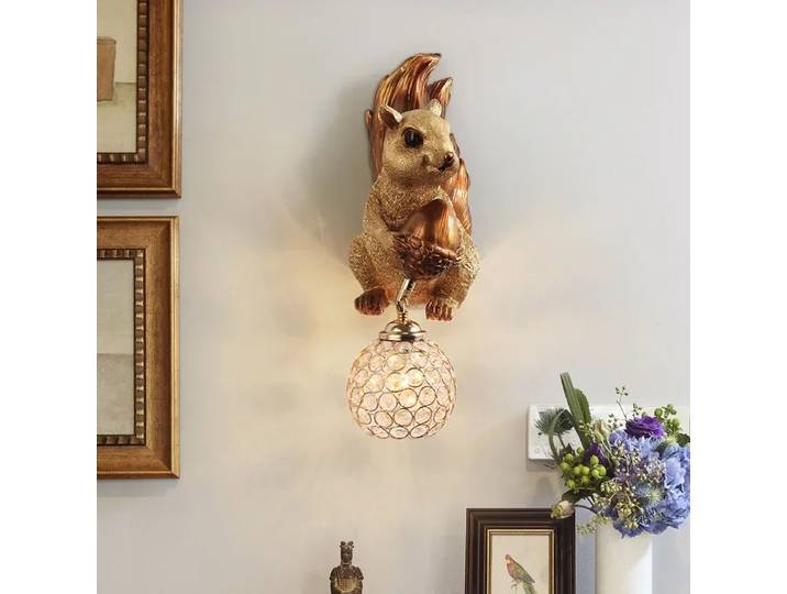 Créatif écureuil Art mur LED lumière couloir Bar comptoir chambre étude escalier salon fond décoration lampe luminaire