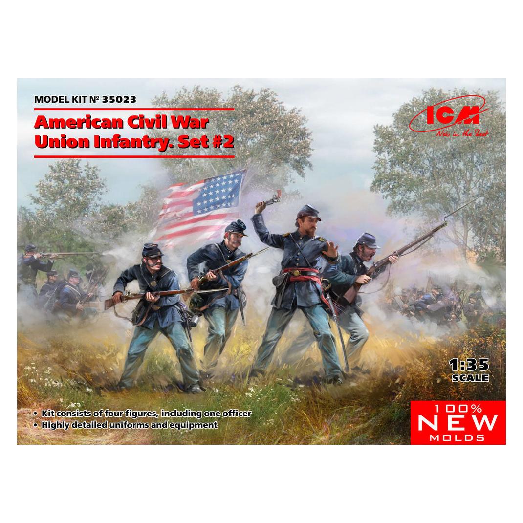 ICM American Civil War Union Infantry. Set #2 (100% new molds) (35023)