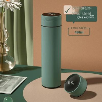 All Categories Goods Thermos Bottle Smart Cup Digital With Temperature Display, Stainless Steel Thermos Bottle, Long lasting Heat dark Green