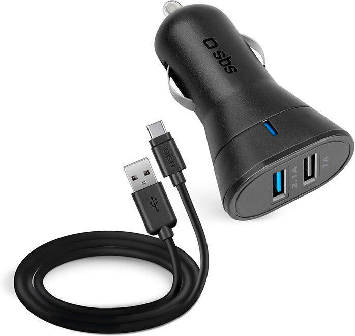CARREGADOR ISQUEIRO SBS 2 USB + CABO USB C