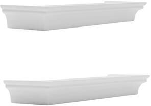 Melannco Set of 2 Melannco Floating Wall Shelves, 14 Inch, White