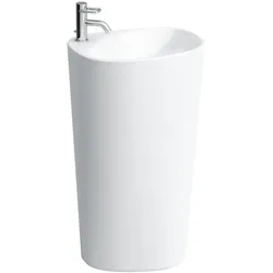 Waschtisch mit integrierter Säule PALOMBA 435x525x900 1 Hahnloch ohne Überlauf weiß