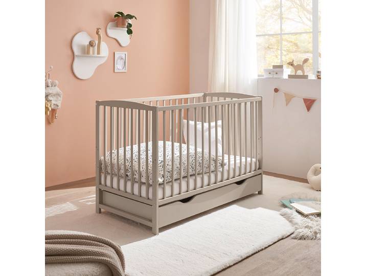 Massives Babybett Lezzi 70 x 140cm Beige