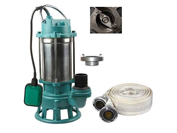 Profi Fäkalienpumpe m. Schneidmesser Tauchpumpe Schmutzwasserpumpe 1,5kW 24 m³/h