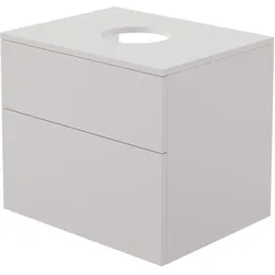 Neuesbad Waschbecken Unterschrank, mit Abdeckplatte, 600x470x520 mm, Cashmere NB1DESDIKB611