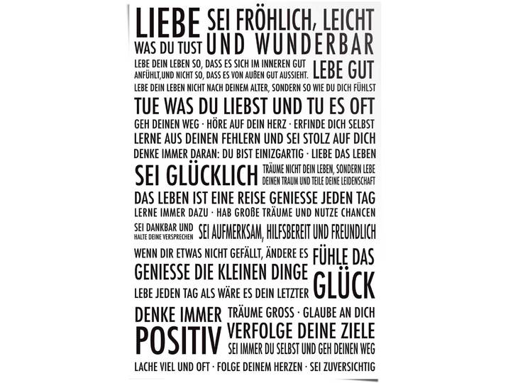 Poster REINDERS Positiv , schwarz (farbe bild(er): schwarz, weiß), B:61cm H:91,5cm T:0,1cm, Papier, Bilder, Poster