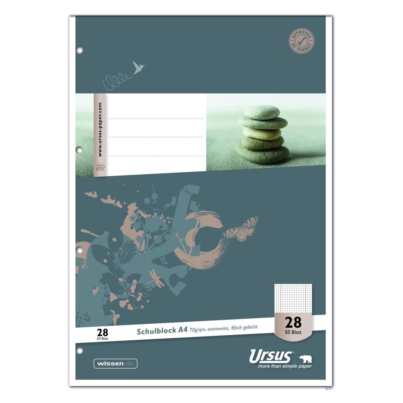 Staufen 10 Briefblöcke Style gelocht DIN A4 kariert Lineatur 28 (A4, Kariert) (040450028)