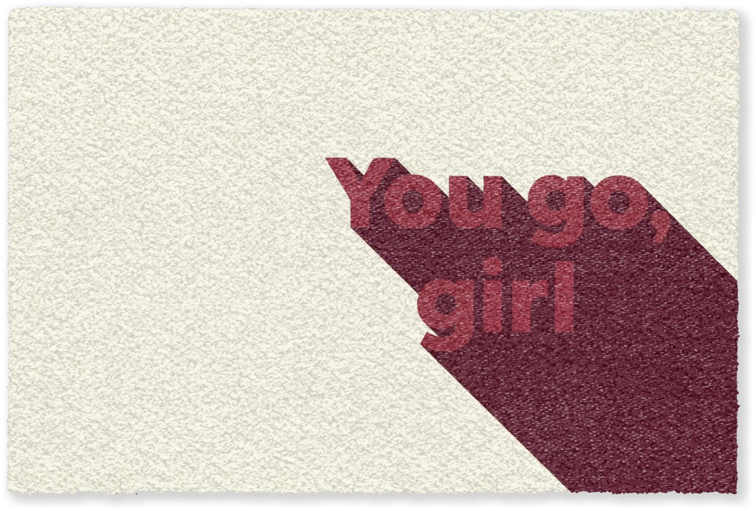 MuchoWow Deurmat You Go Girl 3D - Rood - B/D: 90 x 60 cm