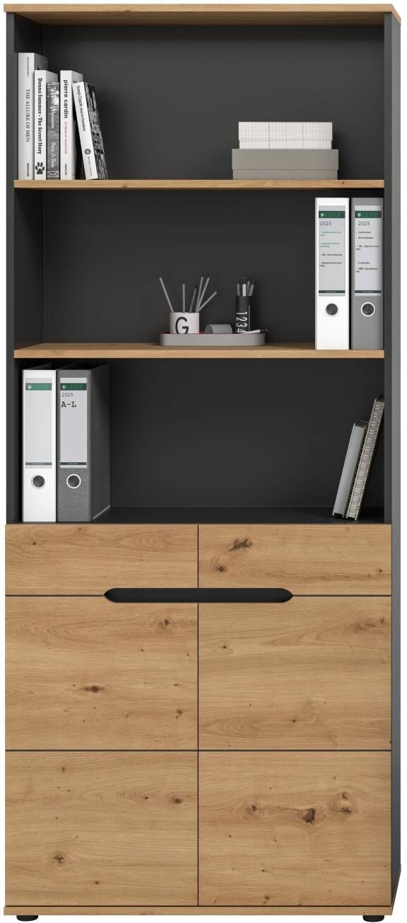 Pharao24.de Büroregal Büroschrank in modernem Design 80 cm breit