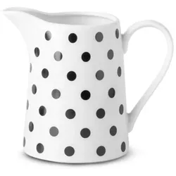 Milchkännchen Jessica 320 ml Porzellan Schwarz, Weiß Schwarz /