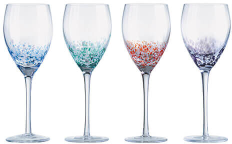 Anton Studios Anton Studio Designs Set Of 4 Speckle Wine Glasses