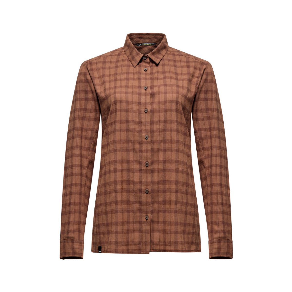 Salewa Fanes Flannel 5PL W Long Sleeve Shirt earth brown/chocolat (7679) 34 00-0000028447-7679-34