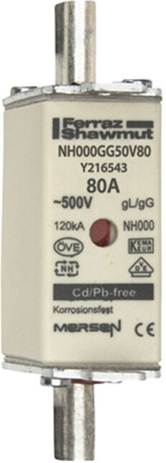 Mersen Porte-fusible NH SF Gr.000 gG 80A/500V KM NH000GG50V80 (Y216543)