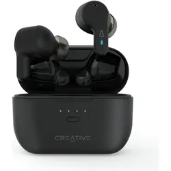 Creative Zen Air Pro (schwarz, Bluetooth, USB-C) (9 h, Kabellos), Kopfhörer, Schwarz, Weiss