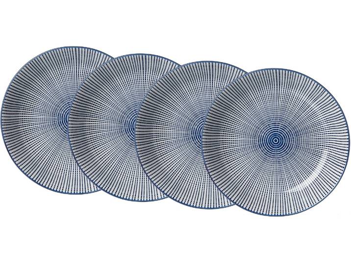 Suppenteller RITZENHOFF & BREKER ROYAL MAKOTO , weiß (weiß, blau), Ø:20,5cm, Keramik, Speiseteller, Suppenteller, Teller Set, Keramik