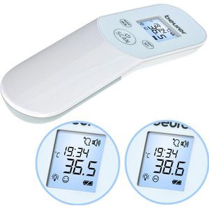 Beurer Fieberthermometer FT 85, Kontaktlose Infrarot-Messung mit Fieberalarm, 60 Stück
