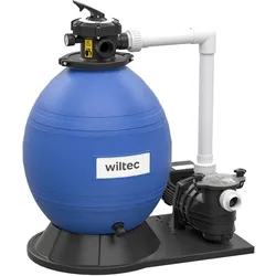 Wiltec, Pool Filter + Pool Pumpe, Sandfilteranlage 750W 71l Filtertank 20000l/h Pool Pumpe Filterpumpe