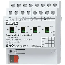 Jung 2194REGHM KNX Steuereinheit 1 – 10 V 4fach, REG, 4 TE 2194 REGHM