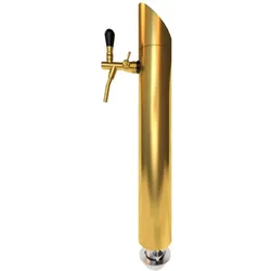Ich-zapfe Schanksäule, Bierzapfsäule - Modell Tower, TIN-goldfarben, 1-leitig, Getränkespender Zubehör, Gold
