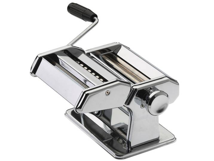 Gefu Nudelmaschine Pasta Perfetta, Edelstahlfarben, Metall, 20x15x20 cm, verstellbare Teigdicke, Kurbelantrieb, rutschfester Sockel, hohe Tischklemme, Kochgeschirr, Küchengeräte, Sonstige Küchengeräte
