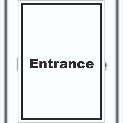 HB-Druck Entrance Aufkleber mit Text Eingang hochkant A0 (841x1189mm)