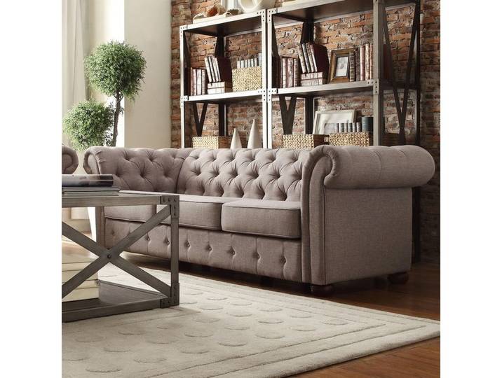 JVmoebel Chesterfield-Sofa Edles Stoffsofa in klassischem Chesterfield-Design, Made in Europa