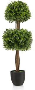 Costway 40 Inch Artificial Boxwood Topiary Ball Tree for Front Porch Patio Home-Green