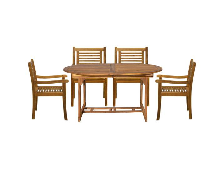 Gartenmöbel-Set Amadu natur Akazie B 150 T 100 H 75 cm - Gartenmöbel-Set - Wetterfeste Gartenmöbel & Accessoires