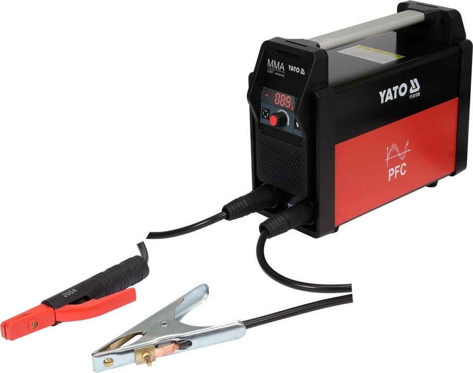 YATO MMA 200 A inverterlasser met PFC-functie en pulsfunctie