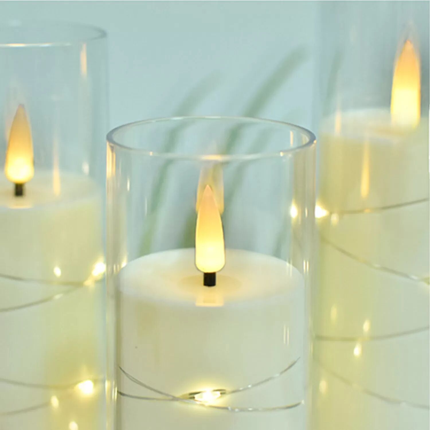 INF LED-Elektronik-Lichtset mit Fernbedienung, 5er-Pack