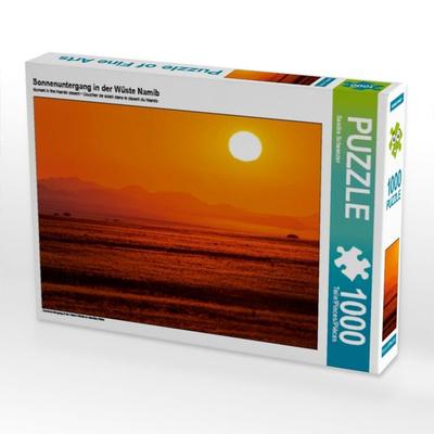 CALVENDO Puzzle Sonnenuntergang in der Wüste Namib | 1000 Teile Lege-Größe 64x48cm Foto-Puzzle für glückliche Stunden