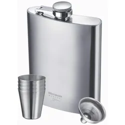 Westmark Flachmann mit Trichter, 236 ml Delano + 4 Mini-Becher, 30, 615633E6