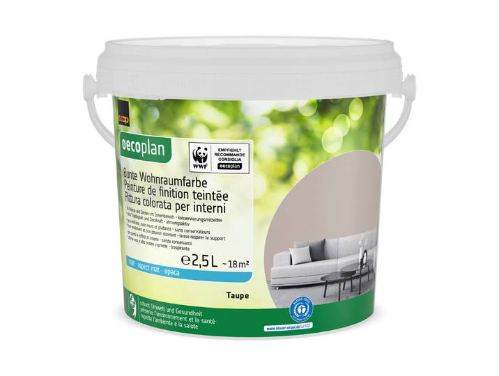 Bunte Wohnraumfarbe Taupe 2.5L