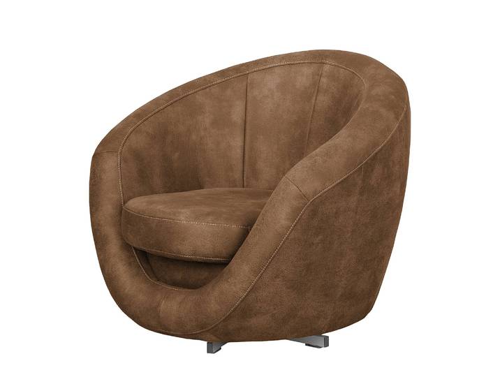 Drehsessel Braun/Nougat Microfaser Bera 92 x 75 x 80cm