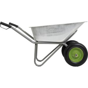 Trutzholm Schubkarre 41671, Tragkraft 150 kg, 2 Räder, pannensichere Bereifung, Stahlmulde, 100 Liter
